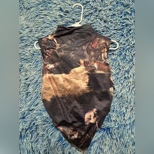 Collar Pleated Tank Top